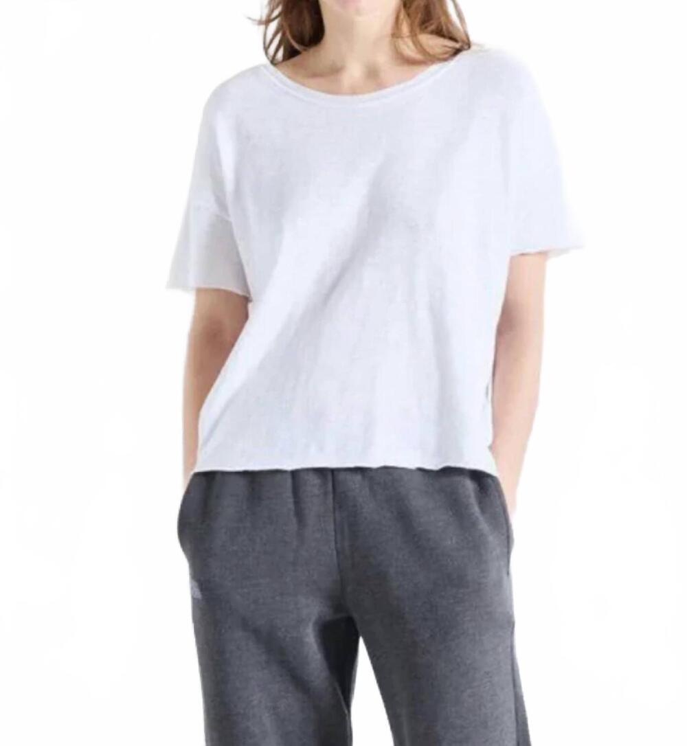 NEW AMERICAN VINTAGE sonoma loose tee in blanc